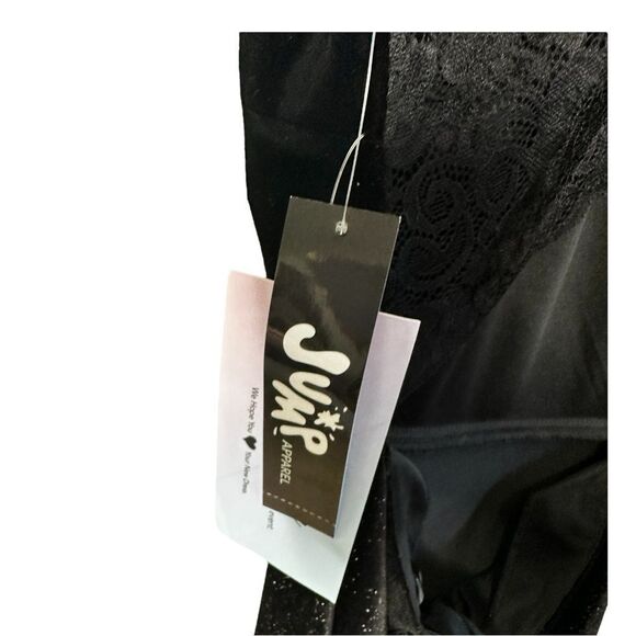 NWT Jump Apparel PG Ombré velvet sparkle mini dress size 7/8 black pink … - Picture 8 of 11